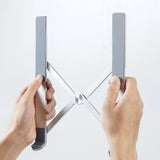 UGREEN 40289 Foldable Laptop Stand (Silver) - Low Angle