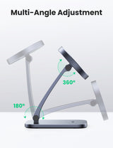 UGREEN 40290 Desk Adjustable and Foldable Aluminum Magsafe Charging Stand - Top-Down View