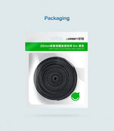 UGREEN 40354 Cable Organizer 2m (Black) - Close-Up Angle