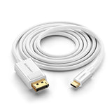 UGREEN USB Type C to DP Cable 1.5m (White) 40420 - Front View