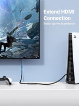 UGREEN 8K HDMI Extension Cable 1M - High-Speed 48Gbps Male to Female Connector - Top-Down View