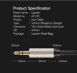 UGREEN 40785 Premium 3.5mm Male to 3.5mm Male Cable 10M - 45-Degree Angle