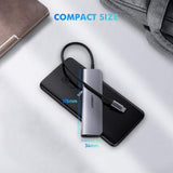 UGREEN TypeC 5 in 1 Adaptor - HDMI + USB 3.0*3 + TypeC PD Power Converter (50209) - Top-Down View