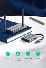 UGREEN 50633A 70m Wireless HDMI Transmitter and Receiver Set - Top-Down View