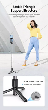 UGREEN 50735 Tripod Selfie Stick - Top-Down View