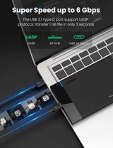 UGREEN USB-C 2.5-inch Hard Drive Box 50743 - Side View