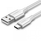 UGREEN 60121 USB 2.0 Type-A to Type-C Male Nickel Plated Cable 1M (White) - Front View