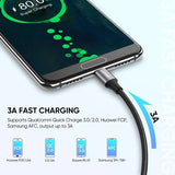 UGREEN 60128 UGREEN USB A to C Quick Charging Cable 2M - Side View