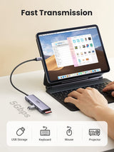UGREEN 60383 Premium 6-in-1 USB-C Hub - Top-Down View