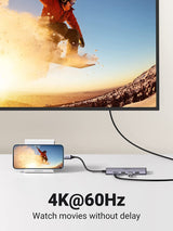 UGREEN 60383 Premium 6-in-1 USB-C Hub - 45-Degree Angle