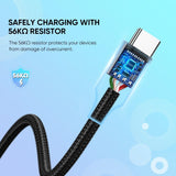 UGREEN 60408 USB A to C Quick Charging Cable - 45-Degree Angle