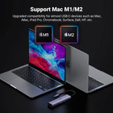 UGREEN 7-in-1 USB-C Hub with 4K HDMI, Ethernet, and Card Reader - Close-Up Angle