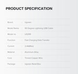 UGREEN 60521 90-Degree USB-A to 8-Pin Charger Cable - 1M Length - Extra Image