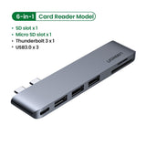 UGREEN 60560 Aluminum USB-C Hub for MacBook with 3 USB 3.0 Ports and 100W Power Delivery - Front View