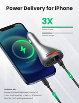 UGREEN 84W Dual Port Fast Charge Car Adapter (Space Grey)