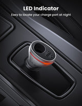 UGREEN 84W Dual Port Fast Charge Car Adapter (Space Grey)