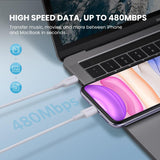 UGREEN 60749 MFi USB-C to iPhone 8-pin Charging Cable 2M - Side View
