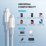 UGREEN 60749 MFi USB-C to iPhone 8-pin Charging Cable 2M - 45-Degree Angle