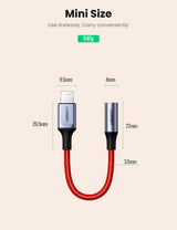 UGREEN 70507 iPhone 8-pin to 3.5mm Adapter - Close-Up Angle