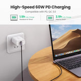 UGREEN 70529 60W Angle USB C to C Cable 1M - Top-Down View