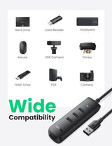 UGREEN 80657 USB 3.0 4-Port Hub - Side View