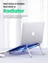 UGREEN 80705 Foldable Aluminum Laptop Stand Holder - Side View