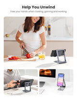 UGREEN 80708 Adjustable Aluminum Phone Holder - Side View