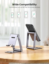 UGREEN 80708 Adjustable Aluminum Phone Holder - Rear View