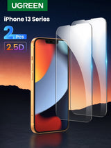 UGREEN 80967 Full Coverage Tempered Glass Screen Protector with Precise Alignment for iPhone 13/13 Pro (2-Pack) - Front View
