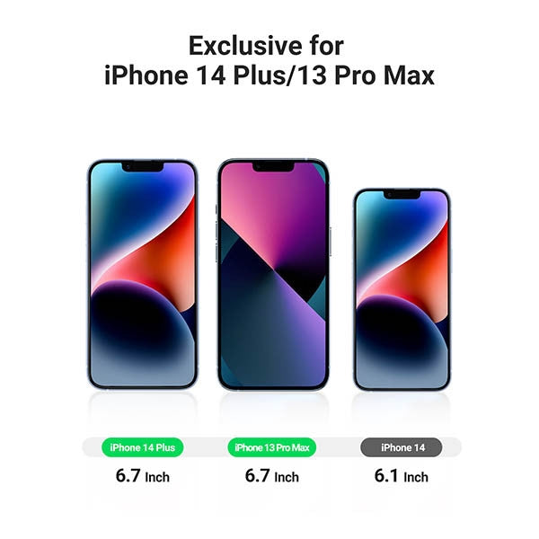 UGREEN 80992 Privacy Tempered Glass Screen Protector with Easy-Align Applicator for iPhone 13 Pro Max / 14 Plus (1-Pack)