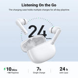 UGREEN 90206 HiTune T3 Active Noise-Cancelling Wireless Earbuds (White) - Front View