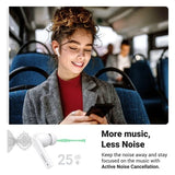 UGREEN 90206 HiTune T3 Active Noise-Cancelling Wireless Earbuds (White) - Side View