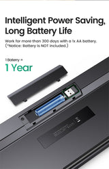 UGREEN 104-Key 2.4G Wireless Keyboard with LED Indicators - Extra Image
