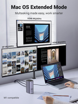 UGREEN 90325 13-in-1 USB-C Docking Station with 8K Triple Display Support - 45-Degree Angle