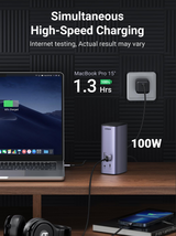 UGREEN 90325 13-in-1 USB-C Docking Station with 8K Triple Display Support - Rear View