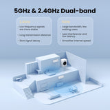 UGREEN AC650 Dual Band High-Gain Wireless USB WiFi Adapter with 6dBi Antenna - Close-Up Angle