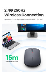 UGREEN 90373 Ultra-Slim Silent Wireless Mouse with Adjustable DPI - Front View