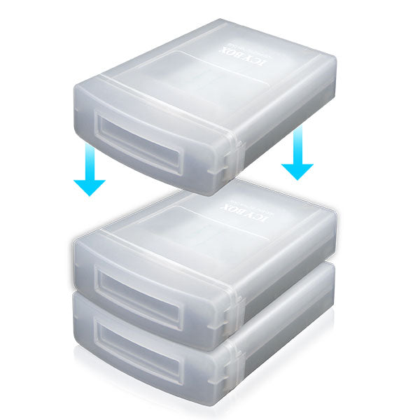 Transparent Anti-Static Storage Box for 3.5" IDE SATA Hard Drives