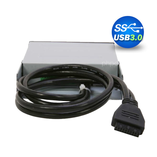 3.5 USB 3.0 All in One Internal Card Reader Full Long Metal with Front USB Black