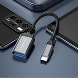 Simplecom CA131 USB-C Male to USB-A Female USB 3.0 OTG Adapter Cable - 45-Degree Angle