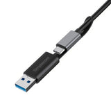 Simplecom CA132 USB-A Male to USB-C Female Adapter USB 3.2 Gen 2 Data & Charging Double-Side 10Gbps - Side View