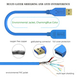 Simplcom CA315 1.5M 4FT USB 3.0 SuperSpeed Extension Cable Insulation Protected Gold Plated - Side View