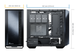 Seasonic Syncro Q704 Aluminum Case with Syncro DGC-750 750W 80 Plus Gold PSU & Connect Module RED DOT AWARD WINNER 2021 - Rear View