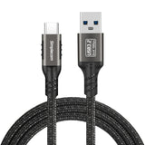 Ultra-Fast 1M USB-A to USB-C Data and Charging Cable - 10Gbps Transfer Speed, USB 3.2 Gen 2 Compatible - Side View