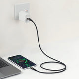 Ultra-Fast 1M USB-A to USB-C Data and Charging Cable - 10Gbps Transfer Speed, USB 3.2 Gen 2 Compatible - Top-Down View