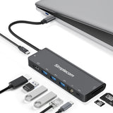 Simplecom CHN590 USB-C 9-in-1 Docking Station with Power Delivery and HDMI Expansion - Front View