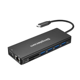 Simplecom CHN613 13-in-1 USB-C Docking Station with Dual HDMI, VGA, and 100W Power Delivery - Front View