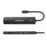 Simplecom CHT570 USB-C 7-in-1 Multiport Docking Station with HDMI 2.0 and Power Delivery - Side View