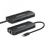 Simplecom CHT580 8-in-1 USB-C Multiport Dock with HDMI 2.0 and Gigabit Ethernet - Front View