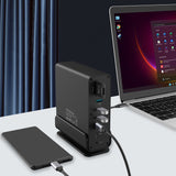 Simplecom CHT815 15-in-1 USB-C 4K Triple Display MST Docking Station with Dual HDMI DP - 45-Degree Angle